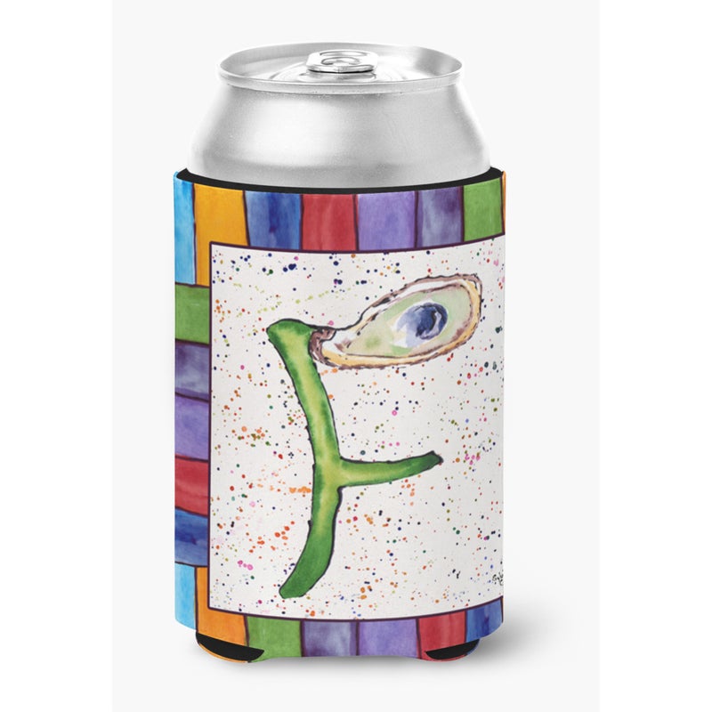 Caroline's Treasures Letter F with Oyster Shell Can or Bottle Beverage Insulator Hugger 8429 