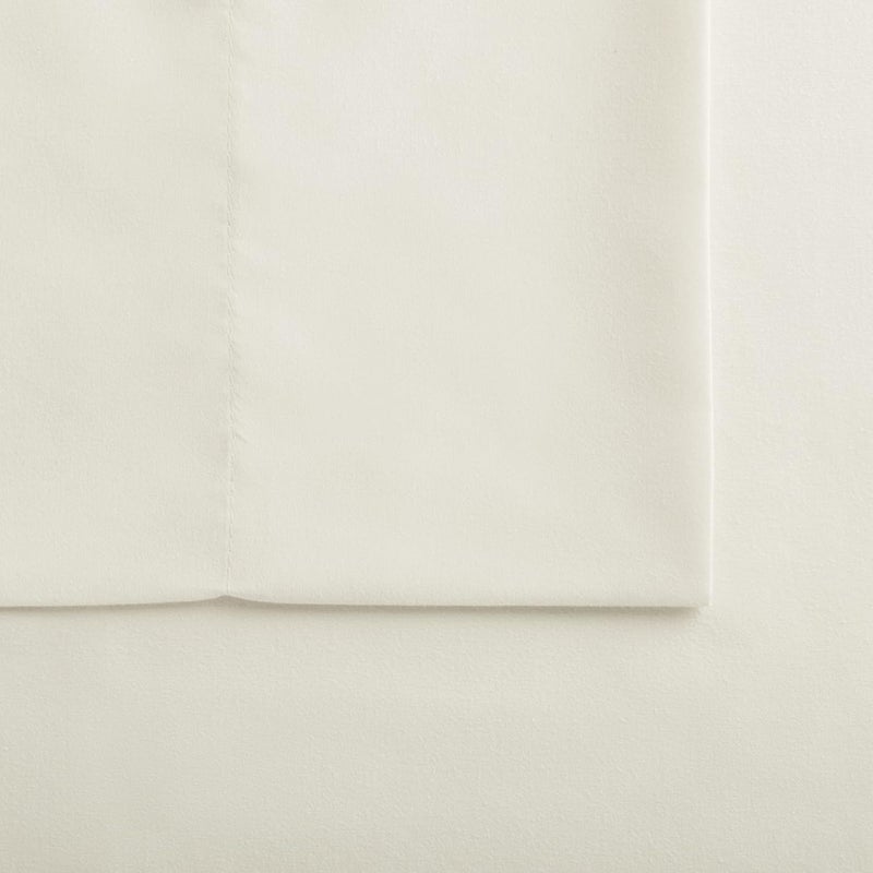 Serta Simply Clean Soft Hypoallergenic Stain Resistant Deep Pocket 3 Pieces Solid Bed Sheet Set, Twin, Ivory - Image 5