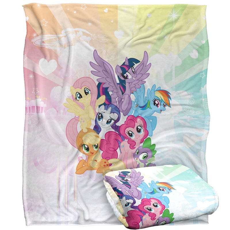 My Little Pony Tv Pony Group Officially Licensed Silky Touch Super Soft Throw Blanket 50 x 60