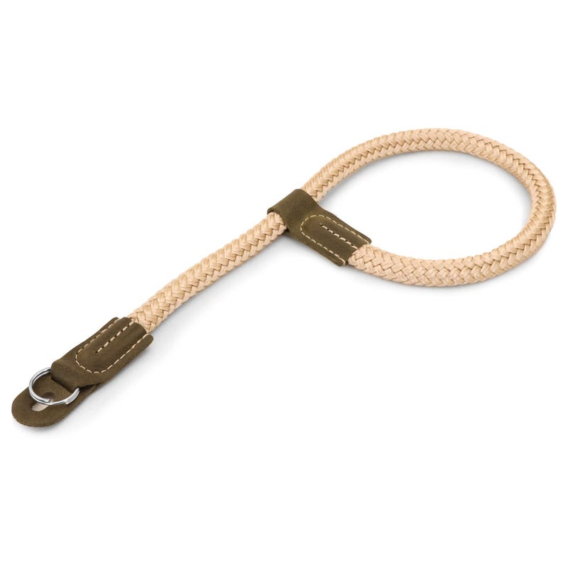 MegaGear Leather & Cotton Camera Wrist Strap - Secure Hand Grip, Adjustable Anti-Drop Hand Strap Compatible with Canon Nikon Sony DSLR SLR Cameras, Khaki Green - Image 4