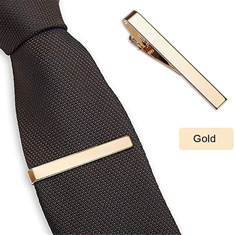 3 Pieces Tie Clip for Men, Classic Tie Clip Silver Gold Black Necktie Tie Bar Pinch Clip Suitable for Wedding Anniversary Business and Daily Life - Image 5