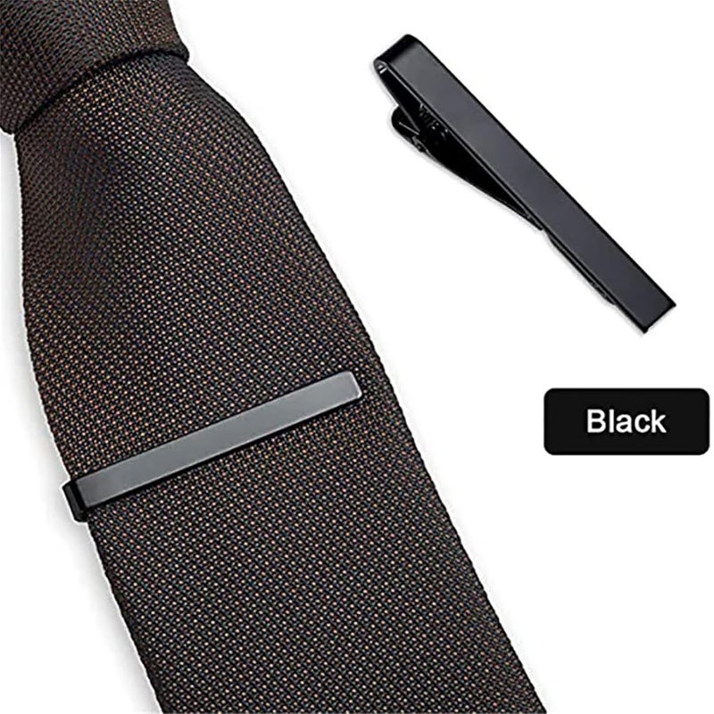 3 Pieces Tie Clip for Men, Classic Tie Clip Silver Gold Black Necktie Tie Bar Pinch Clip Suitable for Wedding Anniversary Business and Daily Life - Image 4