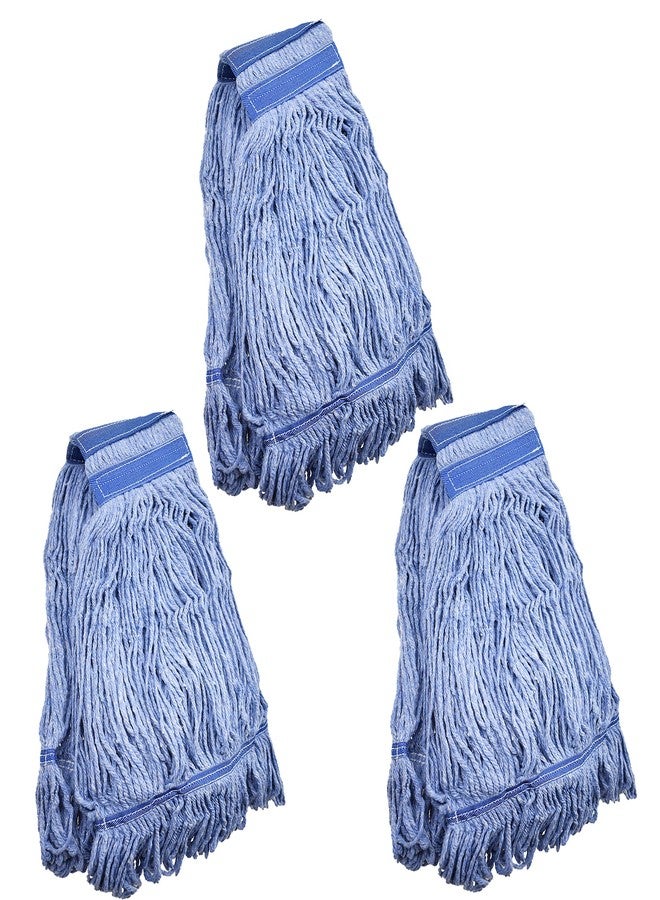 NIUBEE Mop Head Replacement Commercial Heavy Duty String Blue Wet Mop Heads for 3 Typs Commercial Mop Handle(3,Medium) - Image 1