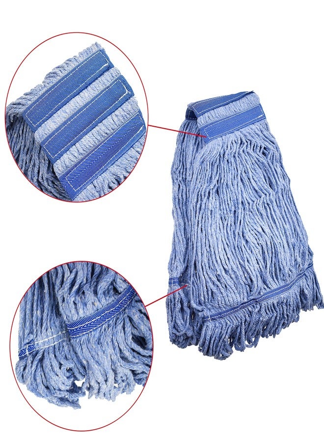 NIUBEE Mop Head Replacement Commercial Heavy Duty String Blue Wet Mop Heads for 3 Typs Commercial Mop Handle(3,Medium) - Image 3