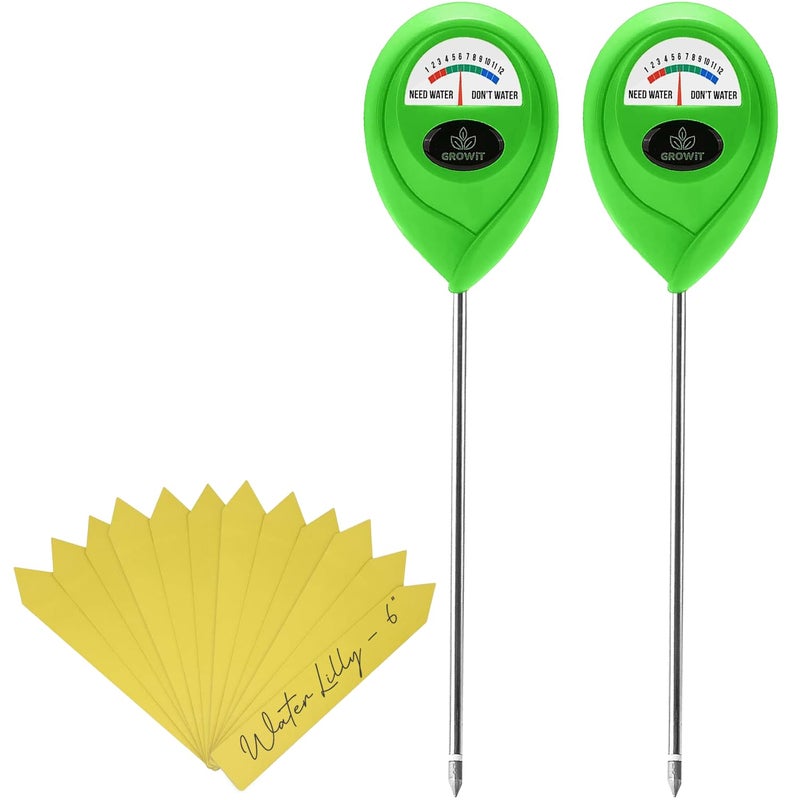 Craft911 GROWIT Soil Moisture Meter for Plants - Plant Moisture Meter for House Plants | Hydrometer for Plants | Plant Moisture Meter Houseplants | Water Tester for Plants | Farming Plants (Pack of 2) - Image 1