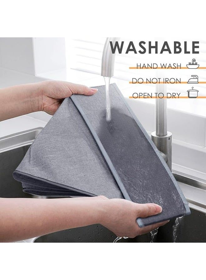 3 Pack Modern Drawer Organizers, 64 Cell Fabric Foldable Cabinet Closet Organizers and Storage Boxes for Storing Socks, Underwear, Ties (16+24+24 Cell, Grey) - Image 5