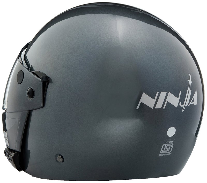 Studds Ninja Pastel Plain Full Face Helmet- Matt Black (L) - Image 2