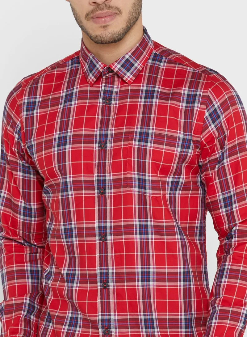 Robert Wood Checked Superfine Mercerized Shirt