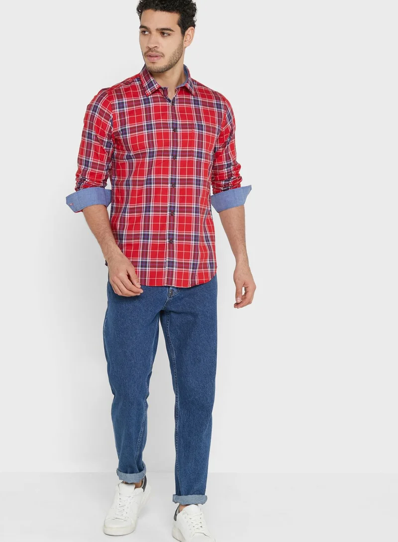 Robert Wood Checked Superfine Mercerized Shirt