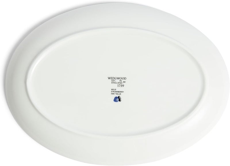Wedgwood Wedgwood Wild Strawberry Inky Blue Oval Serving Plate 117in  - Image 2