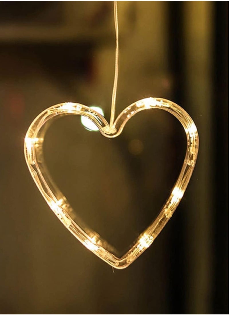 ZAFAA HOME Heart-Shaped LED Hanging Light – 16cm x 16.5 cm Warm White Glow Romantic Decorative Light for Bedrooms, Weddings, Valentine’s Day, and Festive Occasions  - Image 1