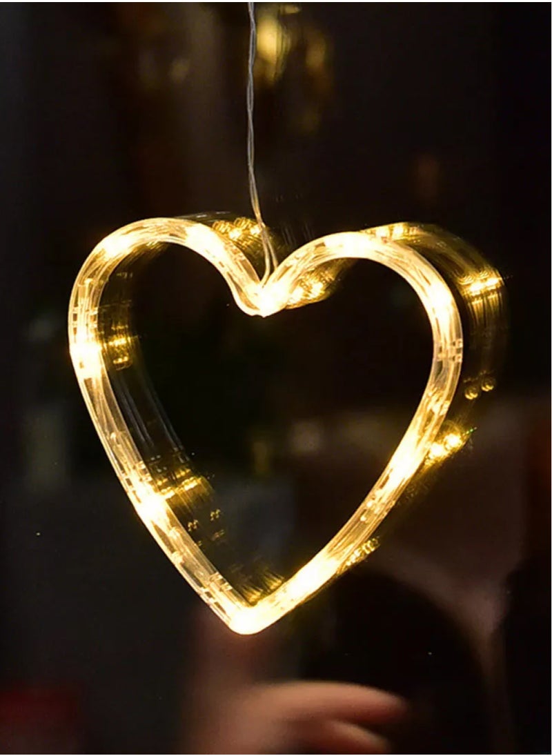 ZAFAA HOME Heart-Shaped LED Hanging Light – 16cm x 16.5 cm Warm White Glow Romantic Decorative Light for Bedrooms, Weddings, Valentine’s Day, and Festive Occasions  - Image 5
