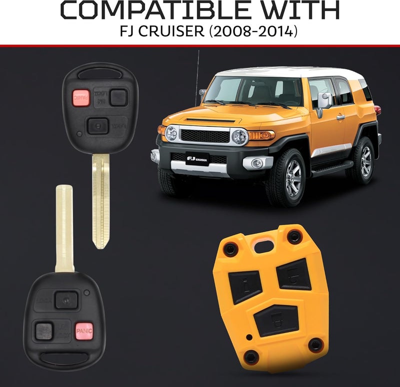 AJT DESIGN مفتاح سيارة من البلاستيك ABS لطراز FJ Cruiser (2008-2014) - Image 2