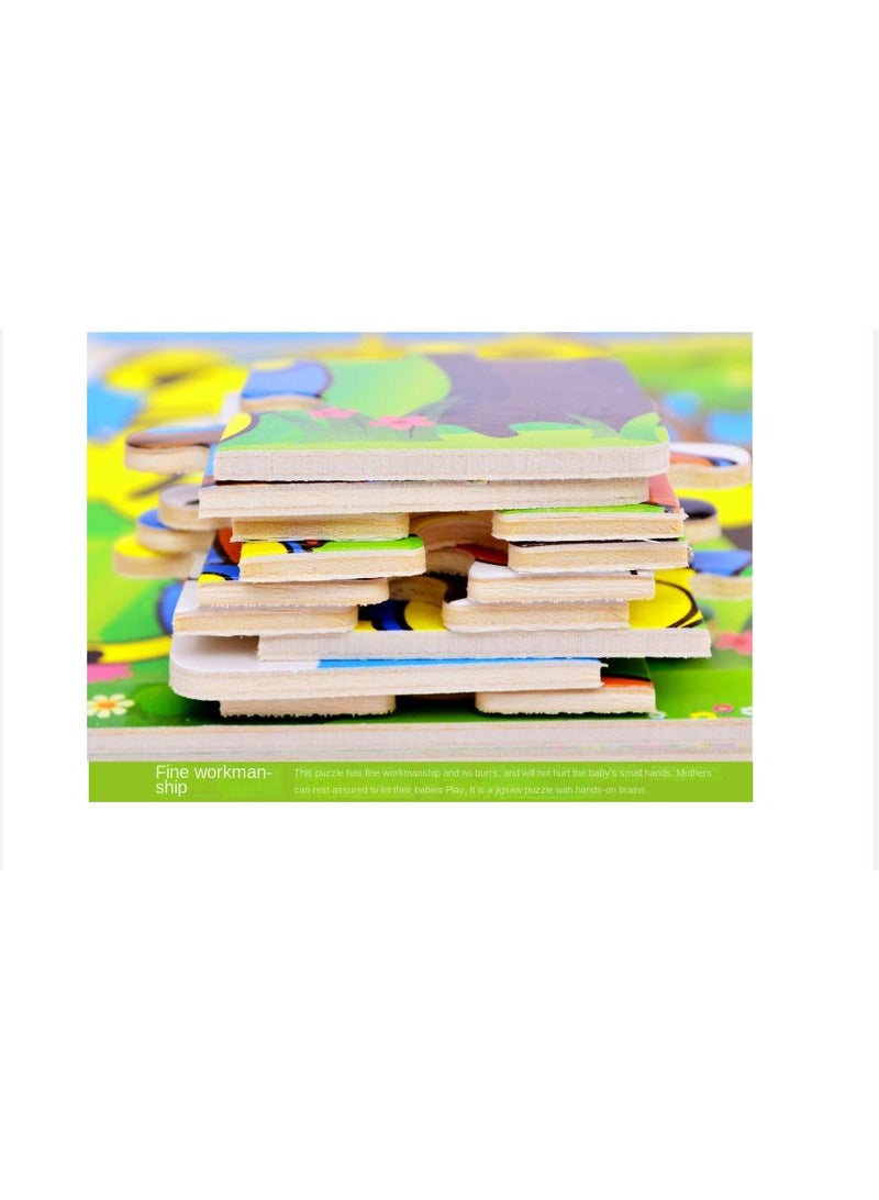 Y&D Wooden Infant Educational Animation Jigsaw Puzzle Toy - Image 5