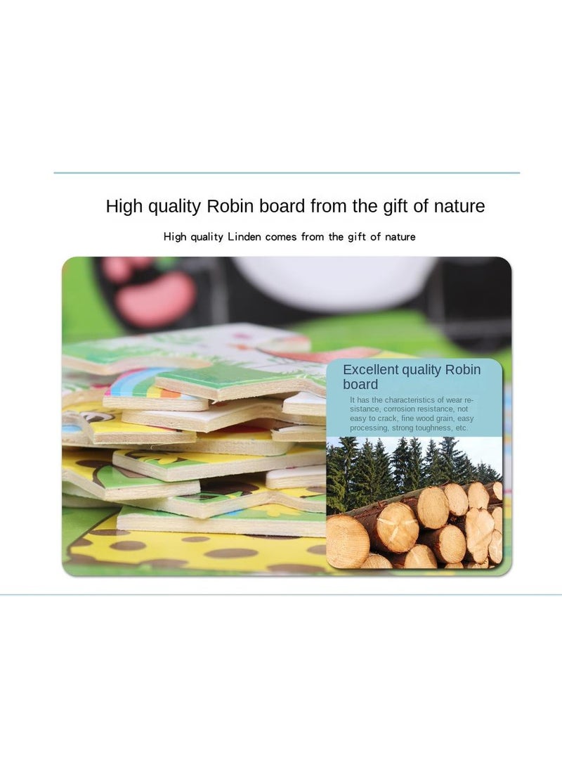 Y&D Wooden Infant Educational Animation Jigsaw Puzzle Toy - Image 4