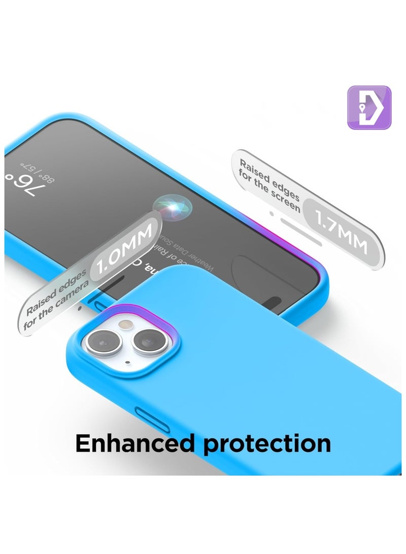 Delivus Iphone Silicone Case - Silky Soft Touch with Grade Drop Protection - Anti-Scratch Microfiber Lining - Shockproof Protective Phone Case Slim Thin Cover (Iphone 15, Blue) - Image 5