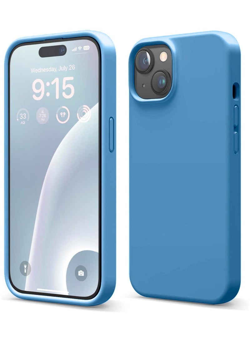 Delivus Iphone Silicone Case - Silky Soft Touch with Grade Drop Protection - Anti-Scratch Microfiber Lining - Shockproof Protective Phone Case Slim Thin Cover (Iphone 15, Blue) - Image 1