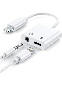 Headphone Adapter For Iphone 2 In 1 Lightning To 3.5Mm Audio Dongle Headphone Accessories Compatible With Iphone 14 13 Xr