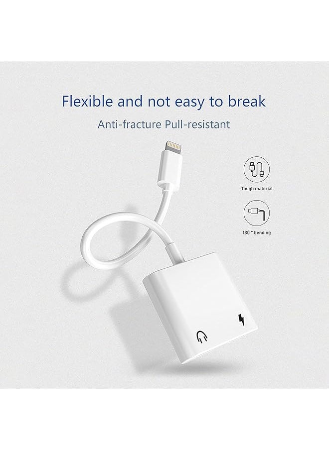 erorex - Headphone Adapter For Iphone 2 In 1 Lightning To 3.5Mm Audio Dongle Headphone Accessories Compatible With Iphone 14 13 Xr - Image 1
