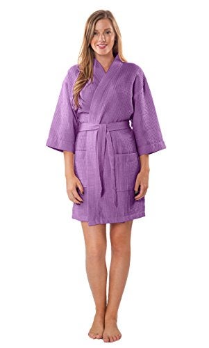 Turquaz Lightweight Short Robes For Women Waffle Kimono Bathrobe - Soft, Fast-Drying, Long-Lasting Cotton Blend - Image 2