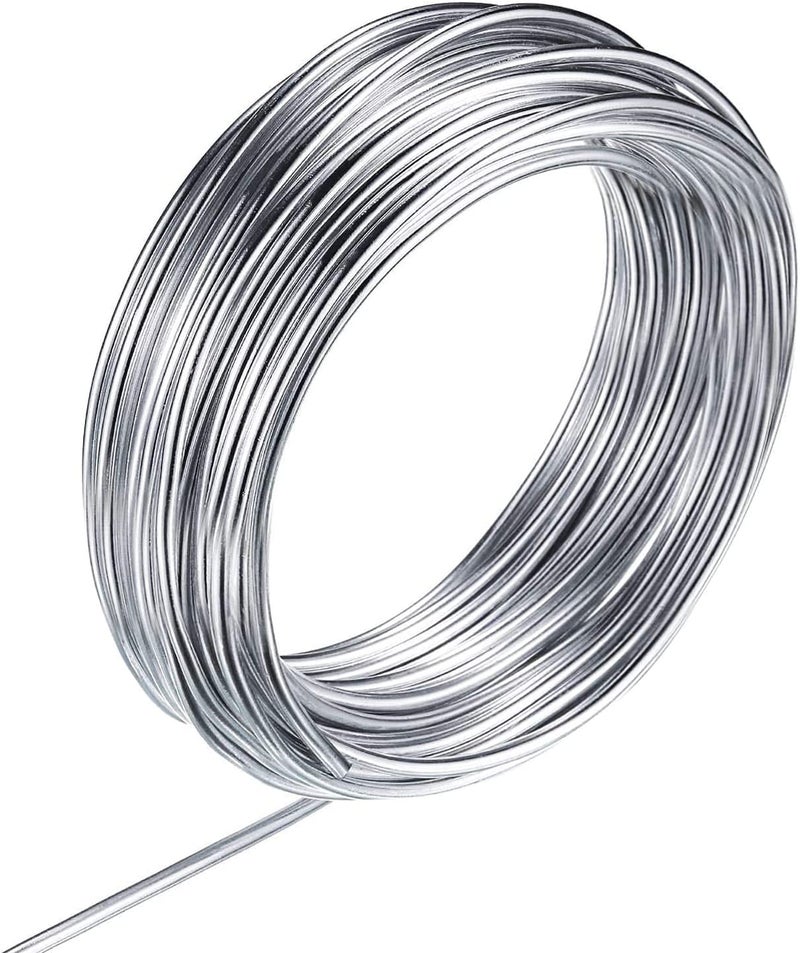 ART IFACT 20 Meters 10 Gauge 32mm Aluminium Silver Art and Craft Wire for Jewellery Making Flower Decoration and Floral Arrangement