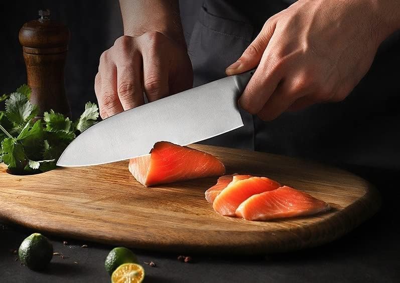 Capmora Premium Stainless Steel Kitchen Knife Set Chefs Knife Butcher Knife Sharp NonStick Soft Handles Cutting Meat Heavy Duty Blade Butcher Meat Knife DA Small - Image 5