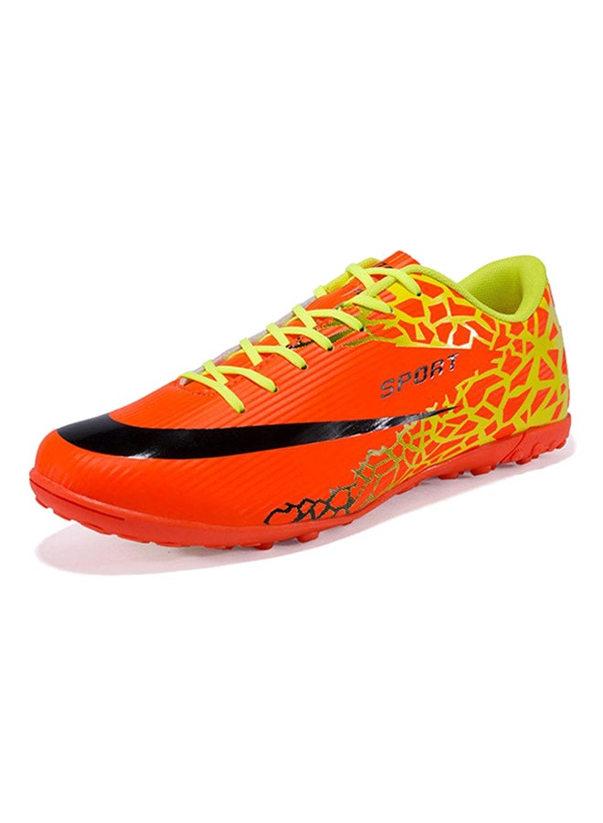 Anti-Skid Outdoor Training Soccer Shoe Orange/Green - Image 1