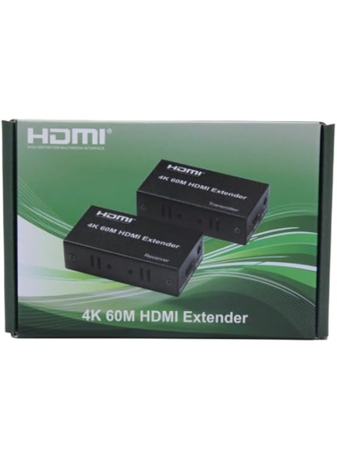 موسع إشارة HDMI بدقة 4K بمدى يصل إلى 60 مترًا عبر كابلات Cat5/Cat6 - نقل إشارة لمسافات طويلة بأداء مستقر موسع إشارة HDMI إلى إيثرنت عالي الجودة يدعم دقة 1080P بشكل موثوق ويوفر اتصالاً مرنًا بالشبكة - Image 3