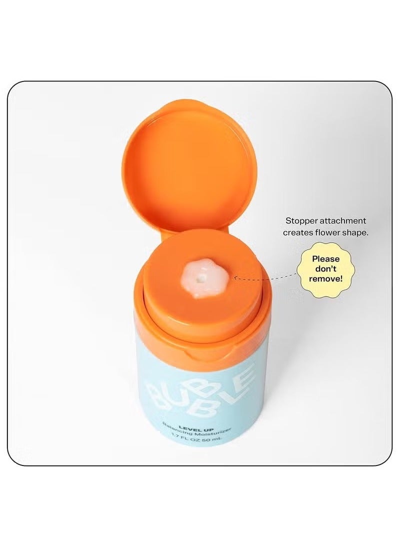 Bubble Skincare Level Up Balancing Face Moisturizer - Hydrating Gel Moisturizer Formulated with Zinc PCA + Niacinamide for Improved Texture & Radiance - Skin Care for Oily or Combination Skin (50ml) - Image 2