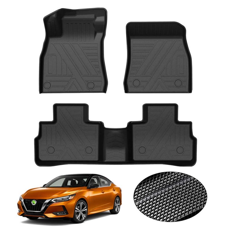 KUST Custom Fit Floor Mats for 20202025 2026 Nissan Sentra Accessories All Weather Floor Mat Liners 1st 2nd Row Liner Black NonSlip