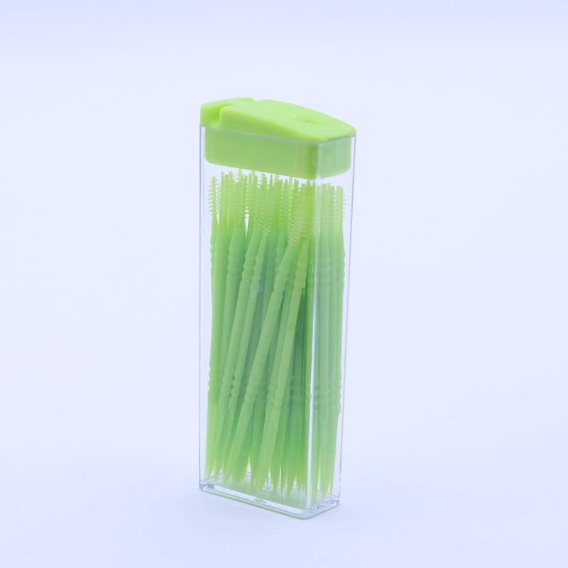 comfrt 200pcs Plastic Toothpicks Double-Ended Toothpicks Brush Teeth Sticks Teeth Cleaning Tool Portable Oral Care Tooth Picks - Image 5