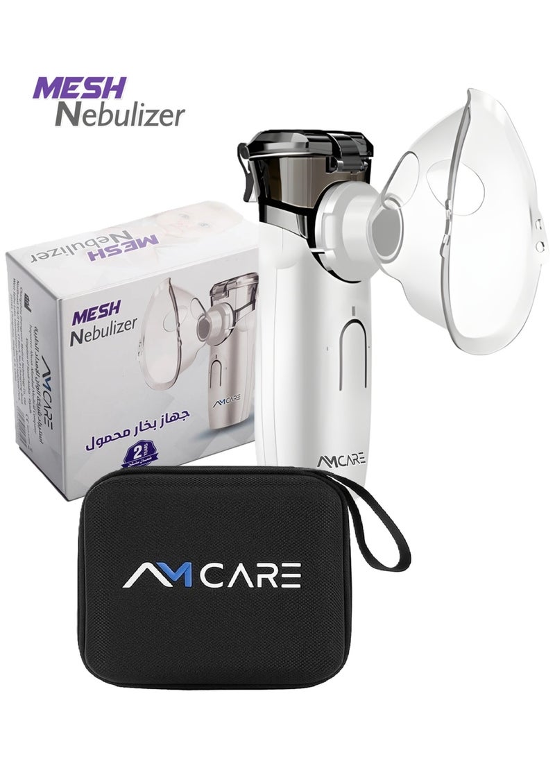 AMCARE Portable Mesh Nebulizer is your Ideal Companion for Respiratory Health. Advanced Mesh Technology Provides Highly Effective and Precise Targeting for the Treatment and Prevention of Respiratory Infections. - Image 1