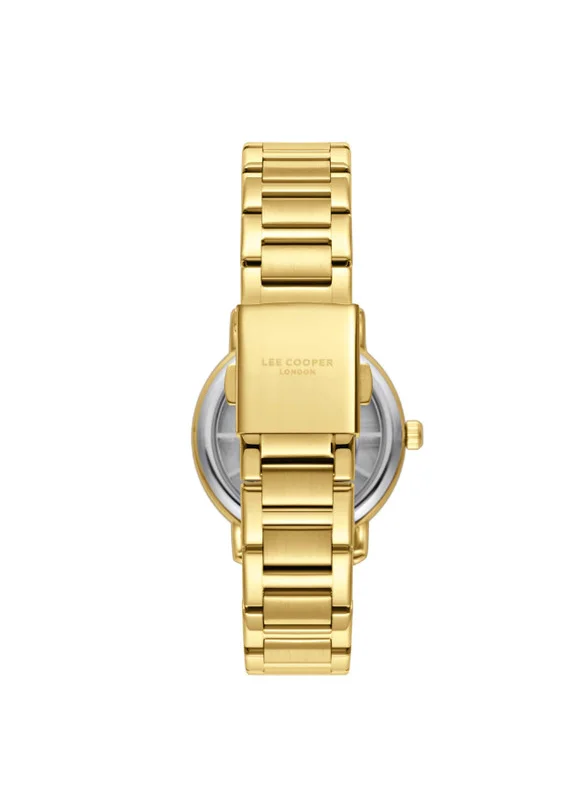 Lee Cooper Lee Cooper LC08037.130 Women's Analog Display Watch & Metal Strap Gold