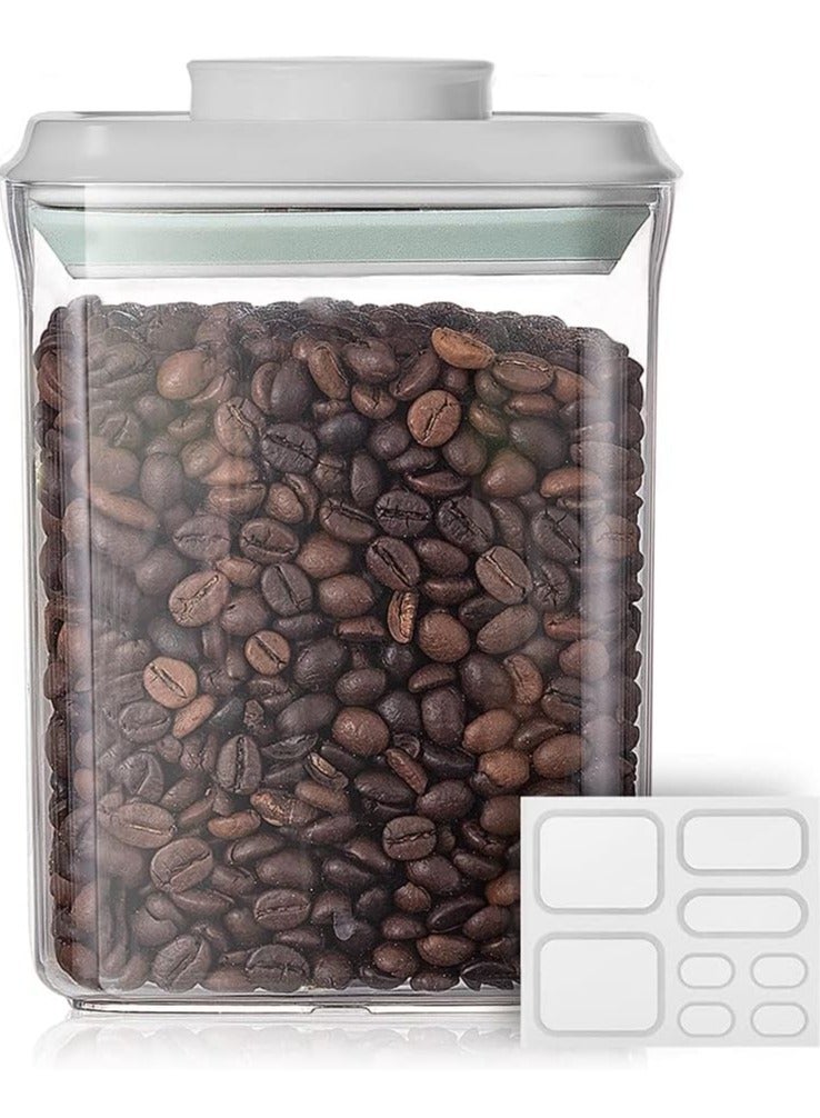 أنكو عبوات تخزين طعام Ankou الفاخرة المحكمة الإغلاق Qt Pop Up Food Formula مع أغطية، خالية من مادة BPA، قابلة للتكديس بزر واحد للقهوة والشاي والسكر البني والحبوب، عبوة من 3 قطع، سعة (1200 مل × 1 + 2000 مل × 1 + 3300 × 1) - Image 1