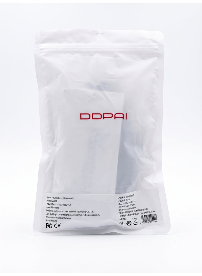 دي دي باي وصلة كيبل دي دي باي DDPAI OBD الذكية لكاميرات السيارات (Dash Cam) منفذ Type-C بقدرة 5V 3A - كيبل مراقبة الموقف 24 ساعة طراز DC003 متوافق مع Z90 و Z60 - Image 3