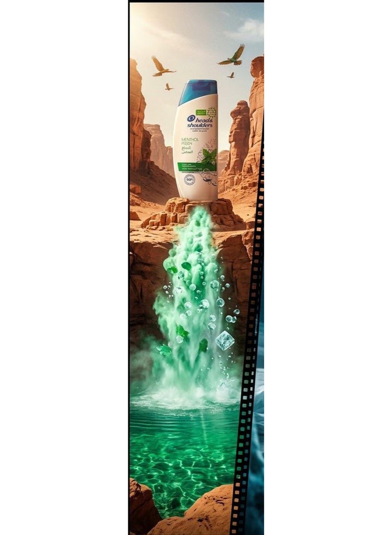 Head & Shoulders Menthol Refreshing Mint Anti-Dandruff Shampoo - 200 Ml - Image 3