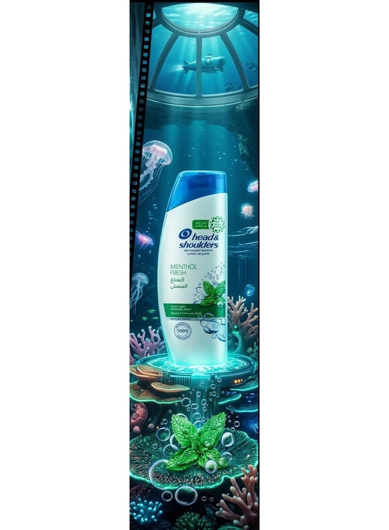 Head & Shoulders Menthol Refreshing Mint Anti-Dandruff Shampoo - 200 Ml - Image 2