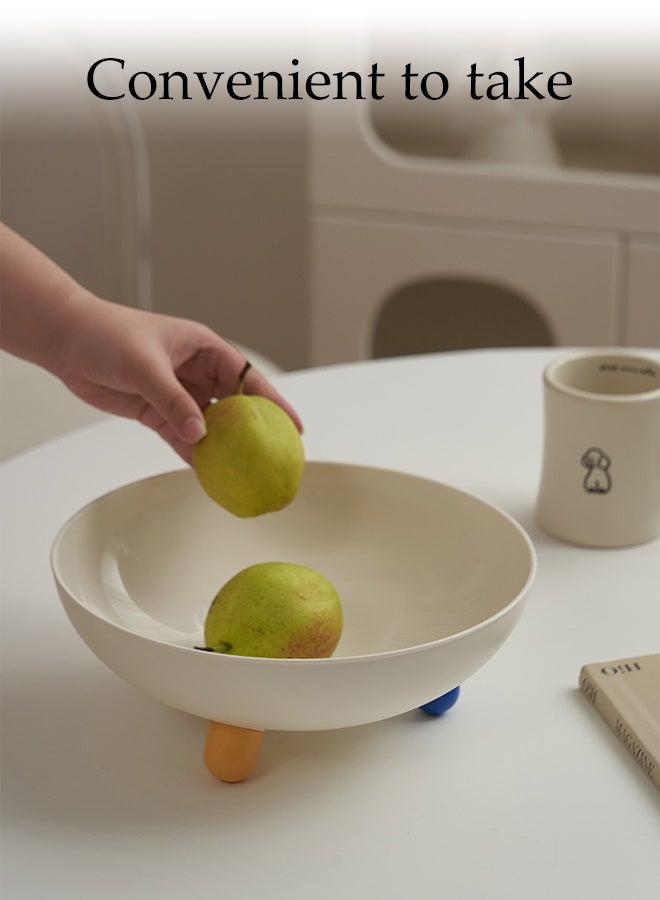 DUNISO Fruit Basket Kitchen Fruit Bowl Elegant Fruit Storage Bowls Three-Legs Fruit Bowl Luxury Snack Table Plates Serve Dessert Trays Oval Bowl Se for fruits and vegetables  - Image 2