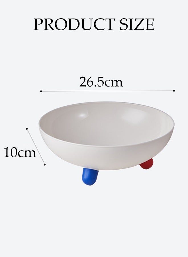 DUNISO Fruit Basket Kitchen Fruit Bowl Elegant Fruit Storage Bowls Three-Legs Fruit Bowl Luxury Snack Table Plates Serve Dessert Trays Oval Bowl Se for fruits and vegetables  - Image 4