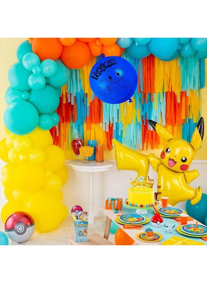 Amscan Assorted Colors Pokemon Punch Latex Balloons - Pack of 4 (6.5" x 2.75" Deflated Size) - Perfect for Parties & Celebrations - Image 4