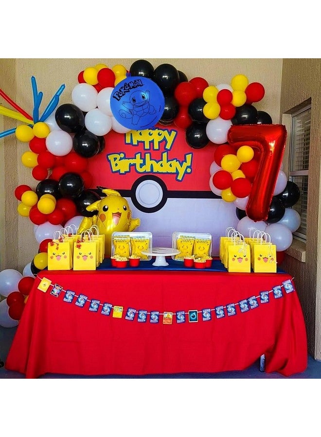 Amscan Assorted Colors Pokemon Punch Latex Balloons - Pack of 4 (6.5" x 2.75" Deflated Size) - Perfect for Parties & Celebrations - Image 3