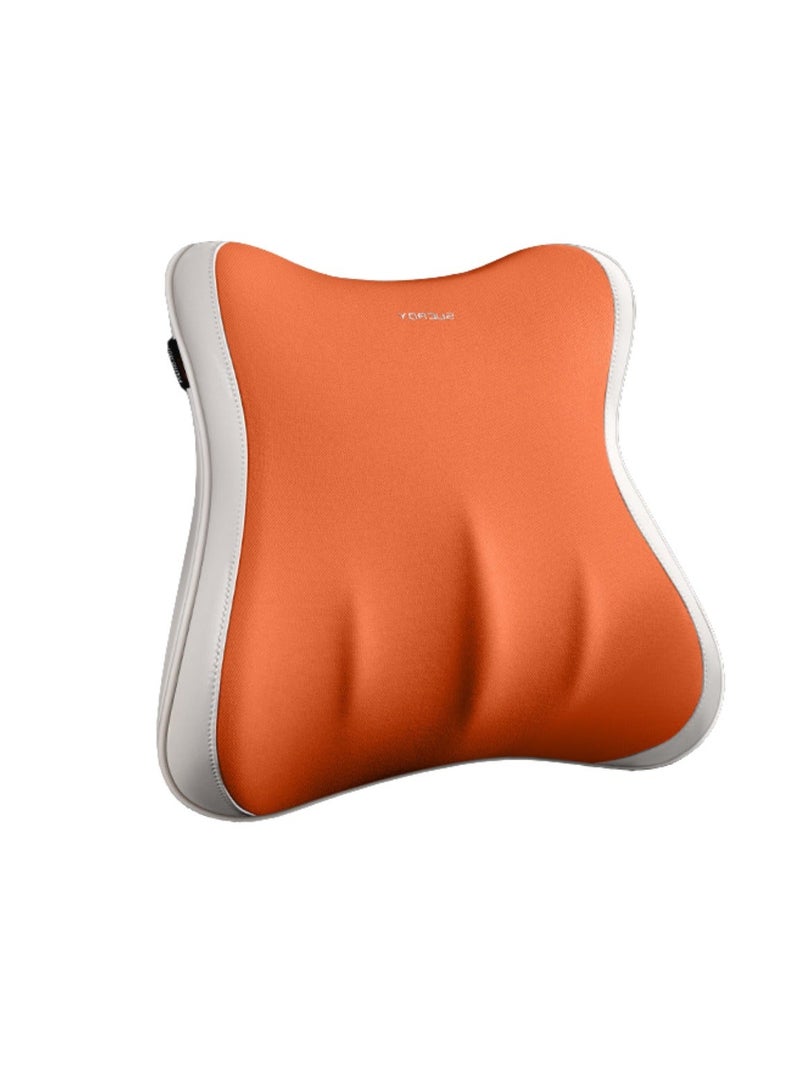 وسادة دعم الظهر بتصميم مريح استمتع براحة فائقة مع وسادة دعم الظهر الأنيقة باللون البرتقالي، مثالية للاستخدام في السيارة والمكتب وسادة لأسفل الظهر - Image 2