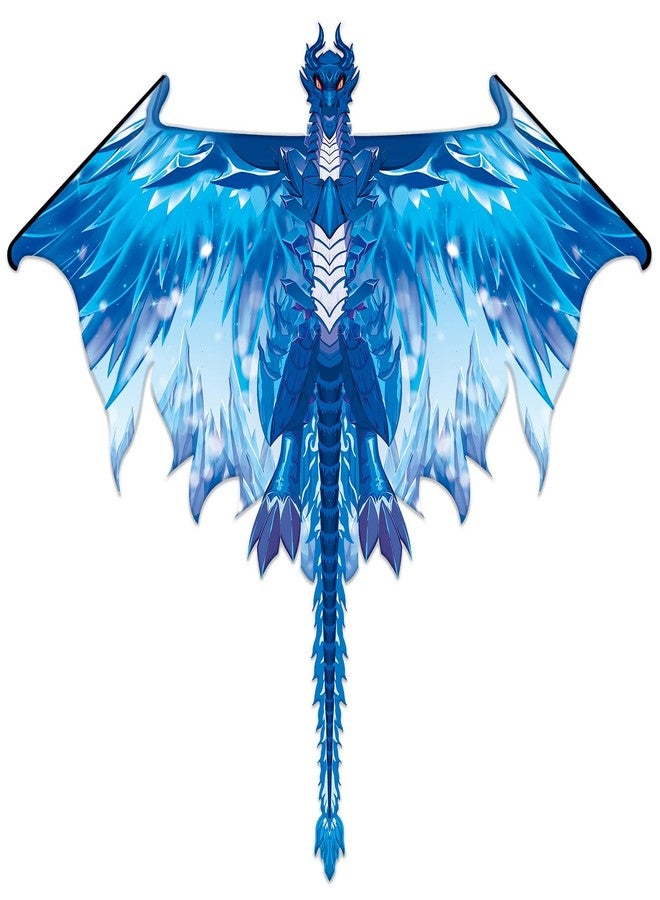 Crogift Dragon Kite for Adults, Kites for Kids Ages 4-8 8-12 Easy to Fly, Kids Kite for Boy Girls, Beginners, Beach Trip Park Family Outdoor Games (Ice Blue) - Image 1