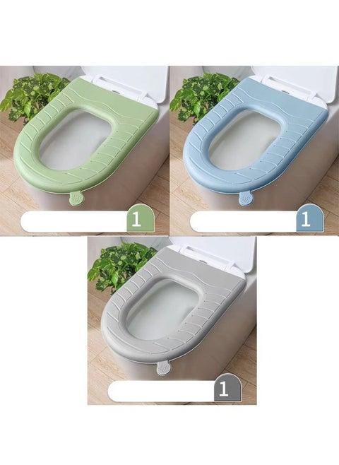 Set of 3 Washable Waterproof Toilet Seat Cover