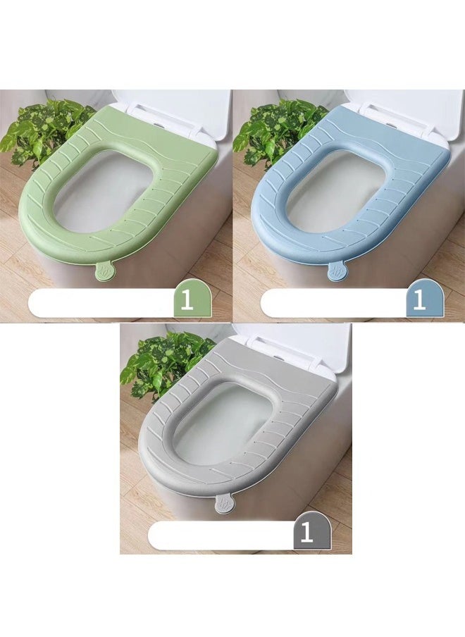 Set of 3 Washable Waterproof Toilet Seat Cover