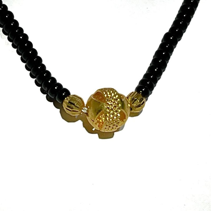 MONEV One Gram Gold Plated Jewellery Mangalsutra Tanmaniya Nallapusalu Necklace For Women and Girls - Image 3