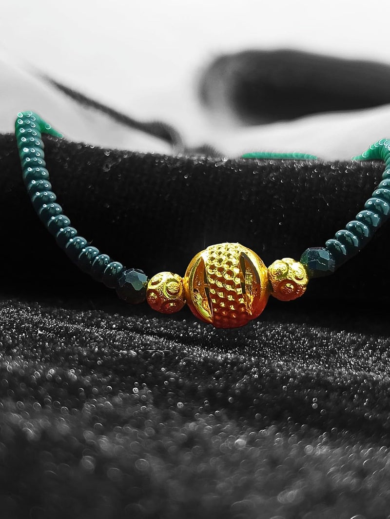 MONEV One Gram Gold Plated Jewellery Mangalsutra Tanmaniya Nallapusalu Necklace For Women and Girls - Image 4