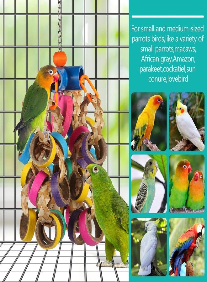 lovyoCoCo Bird Toys, Conure Toys, Foraging Crusher for Birds and Parrots, 24 Pieces, Colorful Bagel Chew Rings for Small Parrots, Budgies, Conures, Cockatiels, Birds - Image 3