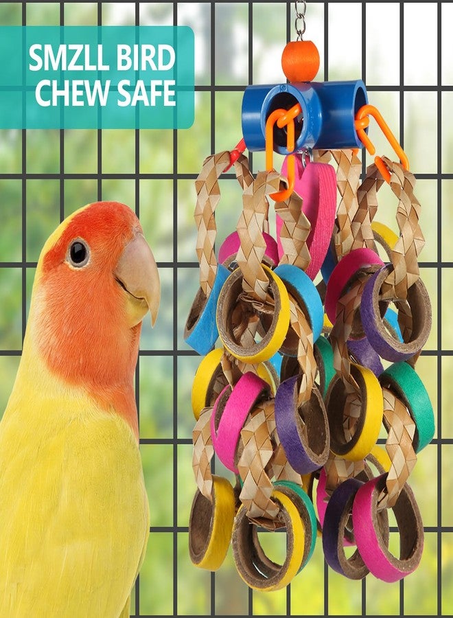 lovyoCoCo Bird Toys, Conure Toys, Foraging Crusher for Birds and Parrots, 24 Pieces, Colorful Bagel Chew Rings for Small Parrots, Budgies, Conures, Cockatiels, Birds - Image 4