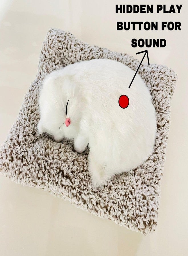 kunya® Open Eye Cat Plush Toy with Press Simulation Sound, Open Eye Cat Stuffed Animal Toys with Sound for Kids Car Dashboard & Office Desk Decoration (Multi) - Image 4